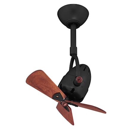 Matthews Fan Company Diane 16" 3 Blade Oscillating Indoor Ceiling Fan with Remote Control Black