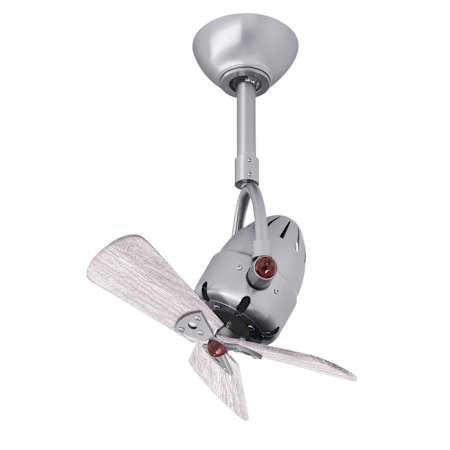Matthews Fan Company Diane 16" 3 Blade Indoor Ceiling Fan with Remote Control Brushed Nickel / Barnwood