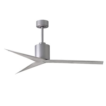 Matthews Fan Company Eliza 56" Paddle Wet Location Rated Indoor / Outdoor Ceiling Fan - Blades and Remote Control Included Brushed Nickel / Barn Wood Blades