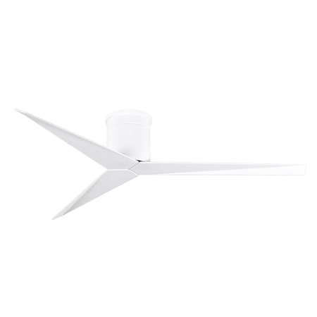 Matthews Fan Company Eliza 56" 3 Blade Indoor / Outdoor Hugger Ceiling Fan with Remote Control White / White