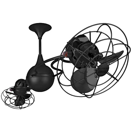 Matthews Fan Company Italo Ventania 13" 6 Blade Indoor Ceiling Fan Black