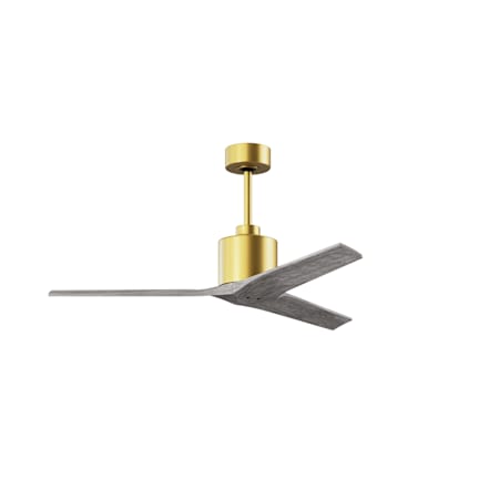 Matthews Fan Company Mollywood 52" 3 Blade Indoor Ceiling Fan with Remote Control Brushed Brass / Barnwood Tone
