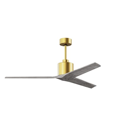 Matthews Fan Company Mollywood 60" 3 Blade Indoor Ceiling Fan with Remote Control Brushed Brass / Barnwood Tone