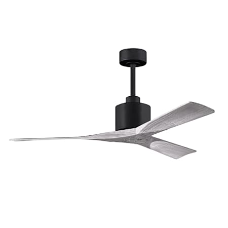 Matthews Fan Company Nan 52" 3 Blade Indoor Ceiling Fan with Remote Control Matte Black / Barnwood