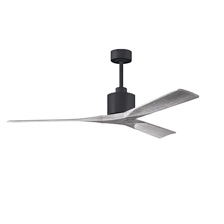 Matthews Fan Company Nan 60" 3 Blade Indoor Ceiling Fan with Remote Control Matte Black / Barnwood