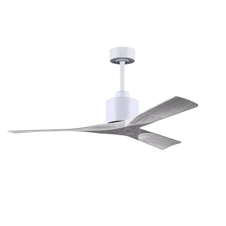 Matthews Fan Company Nan 52" 3 Blade Indoor Ceiling Fan with Remote Control Matte White / Barnwood