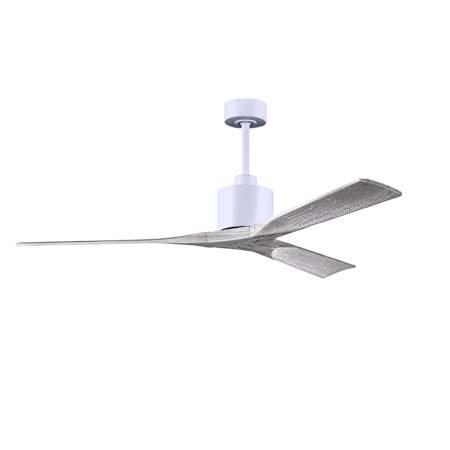 Matthews Fan Company Nan 60" 3 Blade Indoor Ceiling Fan with Remote Control Matte White / Barnwood