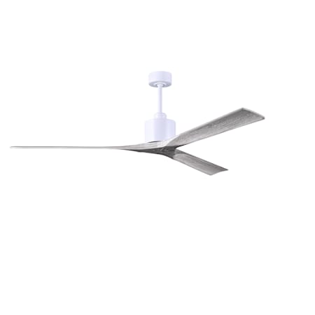 Matthews Fan Company Nan XL 72" 3 Blade Indoor Ceiling Fan with Remote Control Matte White / Barnwood