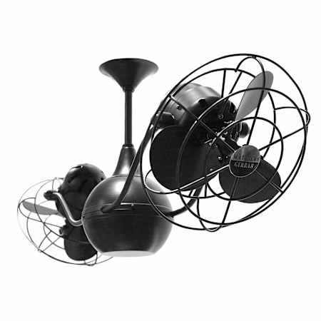Matthews Fan Company Vent Bettina 13" 6 Blade Indoor Ceiling Fan with Wall Control Black
