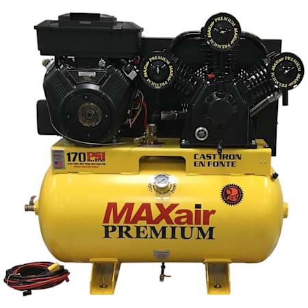 MAXair Premium 18 HP 55 Gal 170 Max PSI Single-Stage Truck Mount Gas Reciprocating Air Compressor N/A