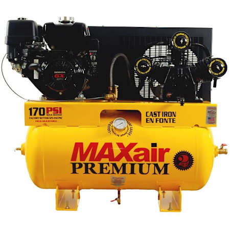 MAXair Premium 9 HP 30 Gal 170 Max PSI Single-Stage Truck Mount Gas Reciprocating Air Compressor N/A