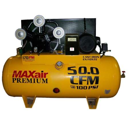 MAXair Premium 10 HP 120 Gal 170 Max PSI Single-Stage Stationary Electric (460 Volt 3 Phase) Reciprocating Air Compressor N/A