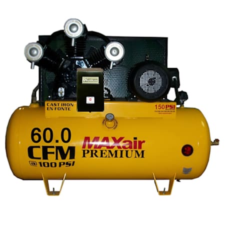 MAXair Premium 15 HP 120 Gal 150 Max PSI Single-Stage Stationary Electric (460 Volt 3 Phase) Reciprocating Air Compressor N/A