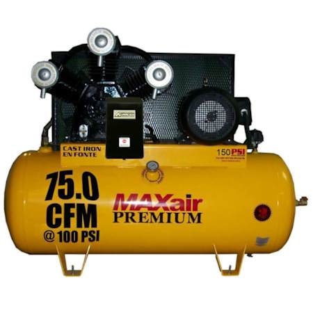 MAXair Premium 20 HP 120 Gal 150 Max PSI Single-Stage Stationary Electric (230 Volt 3 Phase) Reciprocating Air Compressor N/A