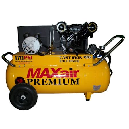 MAXair Premium 3 HP 25 Gal 170 Max PSI Single-Stage Portable Electric (208, 230 Volt) Reciprocating Air Compressor N/A