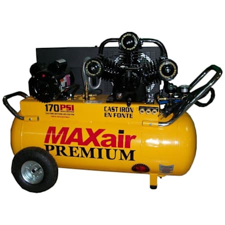 MAXair Premium 5 HP 25 Gal 170 Max PSI Single-Stage Portable Electric (208, 230 Volt) Reciprocating Air Compressor N/A