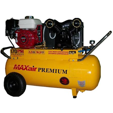 MAXair Premium 5.5 HP 25 Gal 170 Max PSI Single-Stage Portable Gas Reciprocating Air Compressor N/A