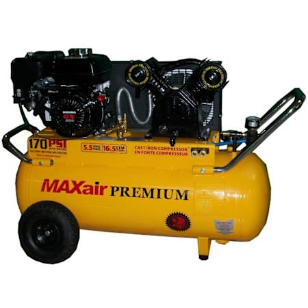 MAXair Premium 6.5 HP 25 Gal 170 Max PSI Single-Stage Portable Gas Reciprocating Air Compressor N/A