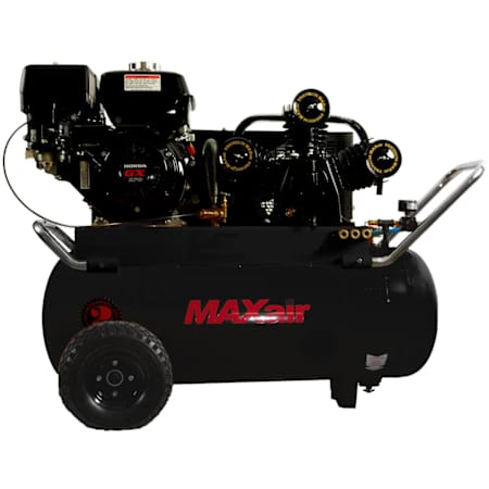 MAXair Premium 9 HP 25 Gal 170 Max PSI Single-Stage Portable Gas Reciprocating Air Compressor with Honda GX Engine N/A