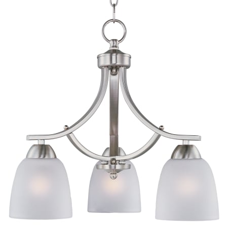 Maxim Axis 16" Wide 3 Light Chandelier Satin Nickel