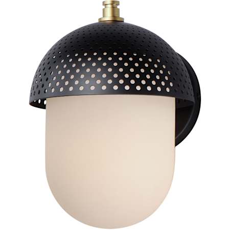 Maxim Perf Outdoor 11" Tall Outdoor Wall Sconce Black / Gold