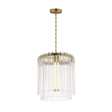 Maxim Jolie 12" Wide LED Pendant Natural Aged Brass