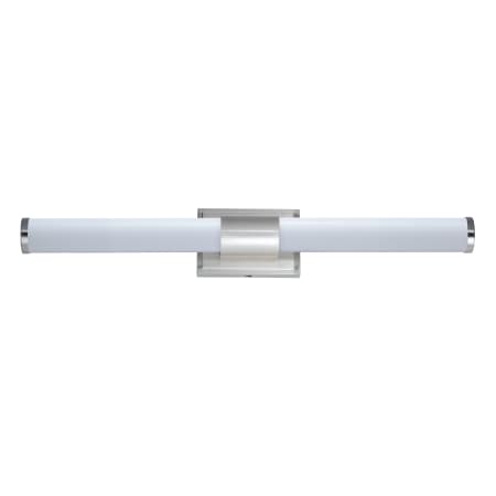 Maxim Optic 30" Tubular LED Bath Bar Satin Nickel / White Glass