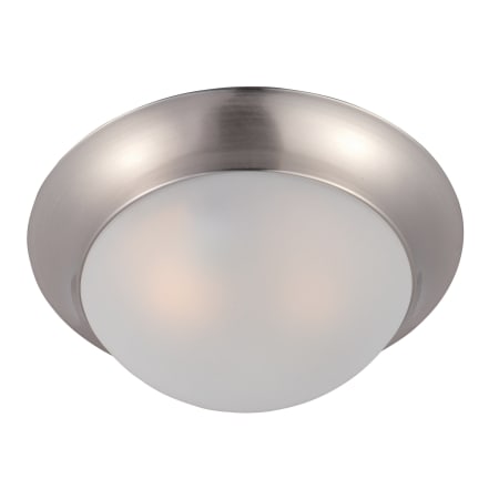 Maxim Essentials 12" Wide 1 Light Ceiling Light Satin Nickel / Frosted Glass