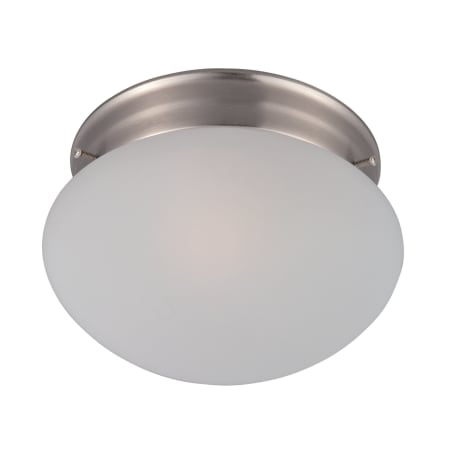 Maxim Essentials 7" Wide 1 Light Ceiling Light Satin Nickel / Frosted Glass