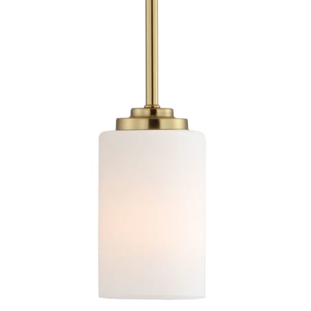 Maxim Deven 4" Wide Mini Pendant Satin Brass