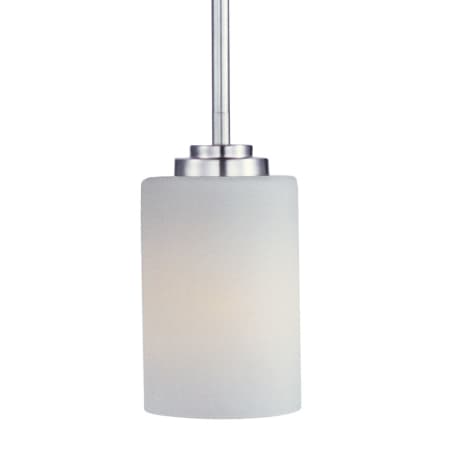 Maxim Deven 4" Wide Mini Pendant Satin Nickel / Satin White Glass