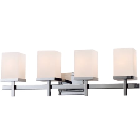 Maxim Tetra 30" Wide Bathroom Light with Square Frosted Glass Shades Polished Chrome