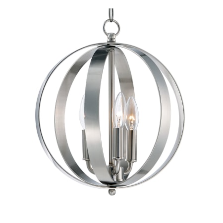 Maxim Provident 3 Light 12" Wide Taper Candle Pendant Satin Nickel