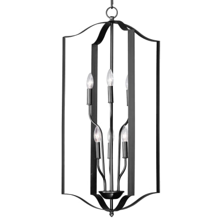 Maxim Provident 6 Light 18" Wide Taper Candle Pendant Black
