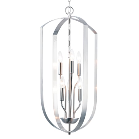 Maxim Provident 6 Light 15" Wide Taper Candle Pendant Satin Nickel