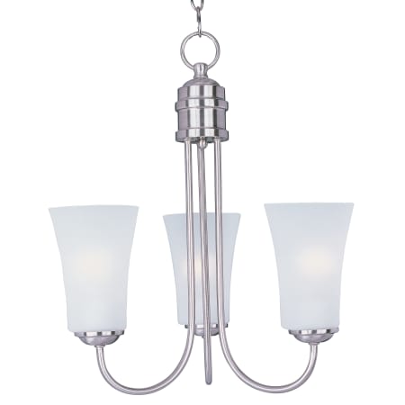 Maxim Logan 17" Wide 3 Light Chandelier Satin Nickel