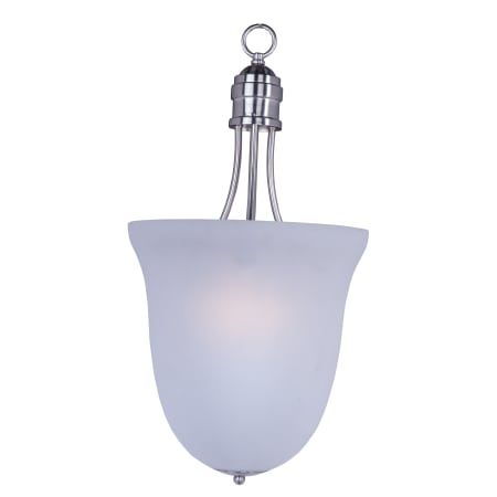 Maxim 3 Light 13" Wide Pendant from the Logan Collection Satin Nickel / Frosted Glass