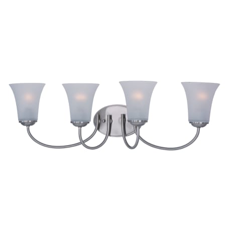 Maxim Logan 28" Wide Bath Light Satin Nickel / Frosted Glass