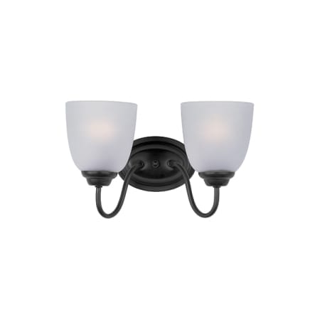 Maxim Stefan 2 Light 13" Wide Bathroom Vanity Light Black