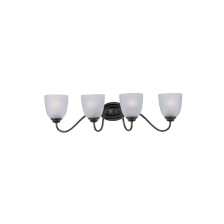 Maxim Stefan 4 Light 30" Wide Bathroom Vanity Light Black
