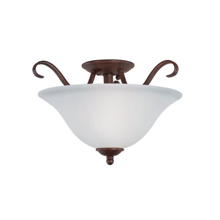Maxim Basix 2 Light 14" Wide Semi-Flush Bowl Ceiling Fixture Oil Rubbed Bronze