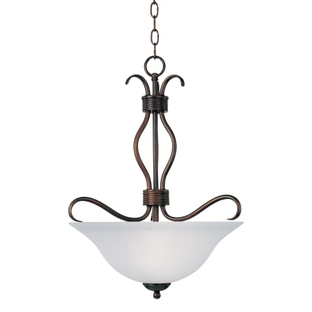 Maxim Basix 3 Light 17" Wide Mini Chandelier Oil Rubbed Bronze