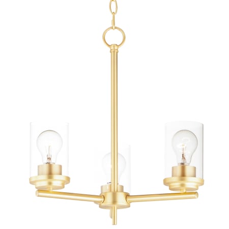 Maxim Corona 3 Light 17" Wide Chandelier Satin Brass