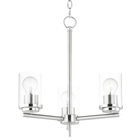 Maxim Corona 3 Light 17" Wide Chandelier Satin Nickel