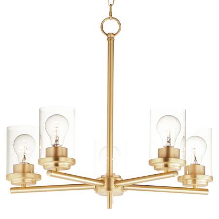 Maxim Corona 5 Light 22" Wide Chandelier Satin Brass