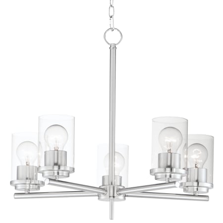 Maxim Corona 5 Light 22" Wide Chandelier Satin Nickel