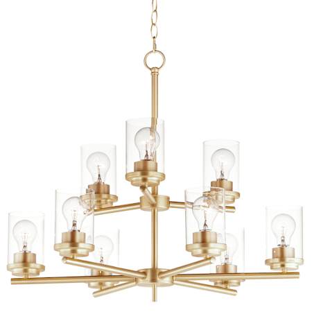 Maxim Corona 9 Light 28" Wide Chandelier Satin Brass