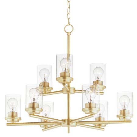 Maxim Corona 9 Light 28" Wide Chandelier Satin Brass