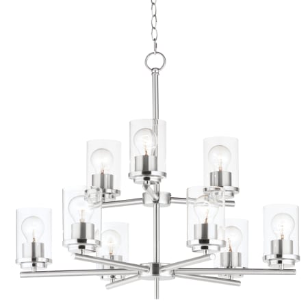Maxim Corona 9 Light 28" Wide Chandelier Satin Nickel