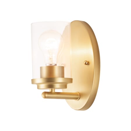 Maxim Corona 8" Tall Bathroom Sconce Satin Brass